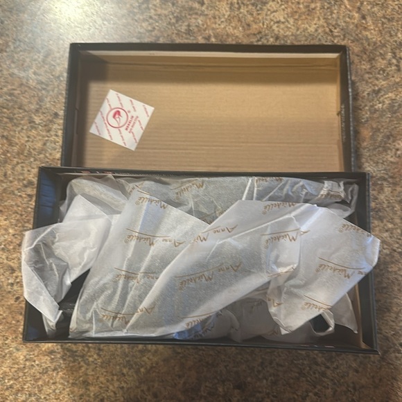 Anne Michelle Kitten Heel Slip On Black Womens Size 10 Square Toe - Picture 10 of 11